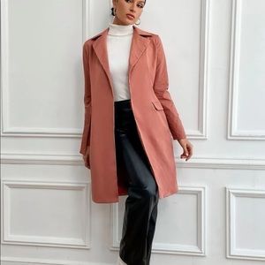 Open front trench coat